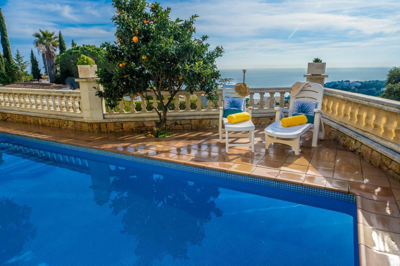 Villa Vista Lux, Piscina Privada Y Zona Exterior Con Vista Mar 또사데마르 외부 사진